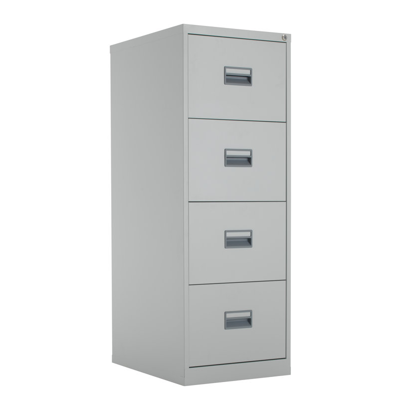 46.5 cm W 4 -Drawer Steel Filing Cabinet, Grey