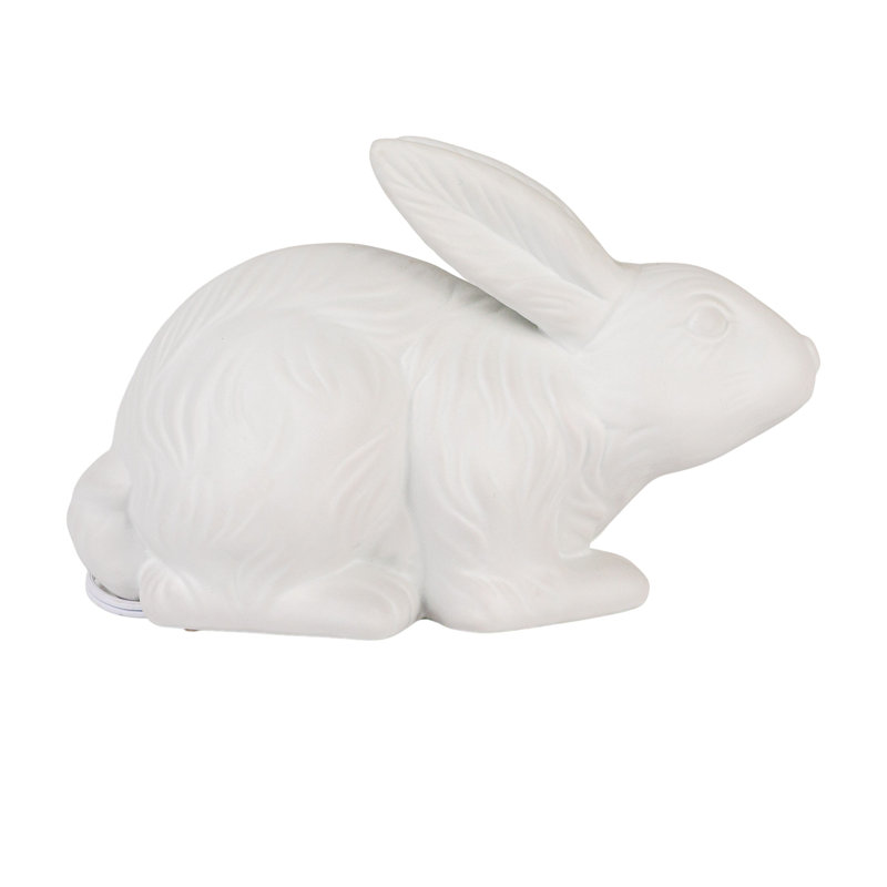 Stoneware Rabbit Shaped Lamp with Inline Switch