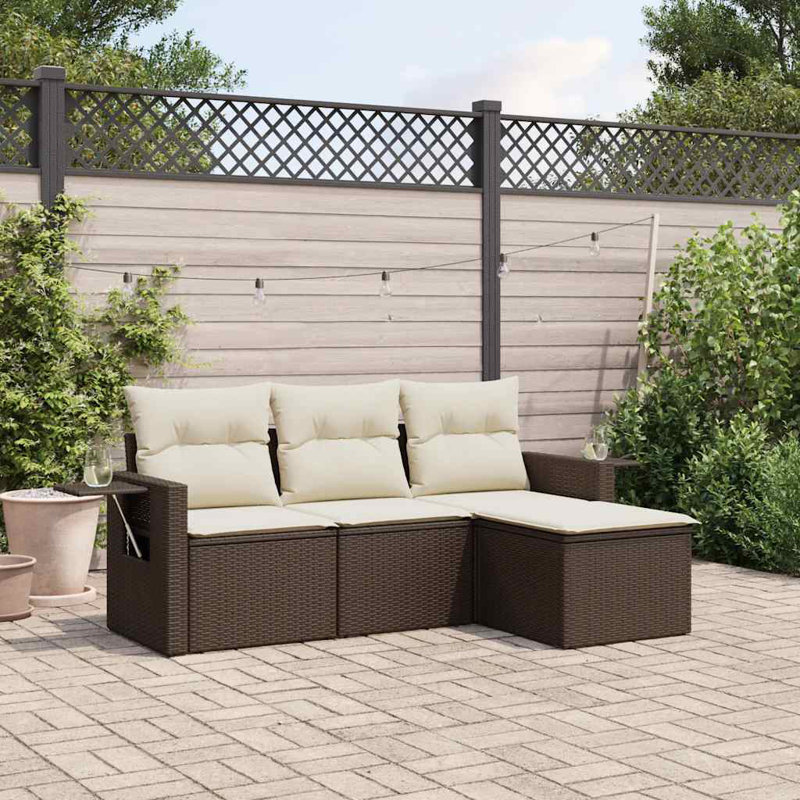 Ensemble de canapé de jardin en rotin PE Vidaxl