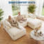 Canapé modulaire en U modulaire, canapé 5 places avec sièges profonds de 25,59 po, tissu chenille doux, housses lavables, livraison compressée, grand canapé de salon-512677372
