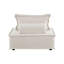 Fauteuil repose-pieds modulaire Zoe de 40 po Zoe, capitonné beige, bois massif