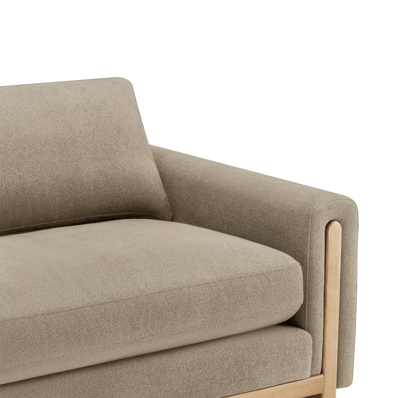 Canapé rembourré 99,2 po Adika, Chenille Capri Wicker Performance