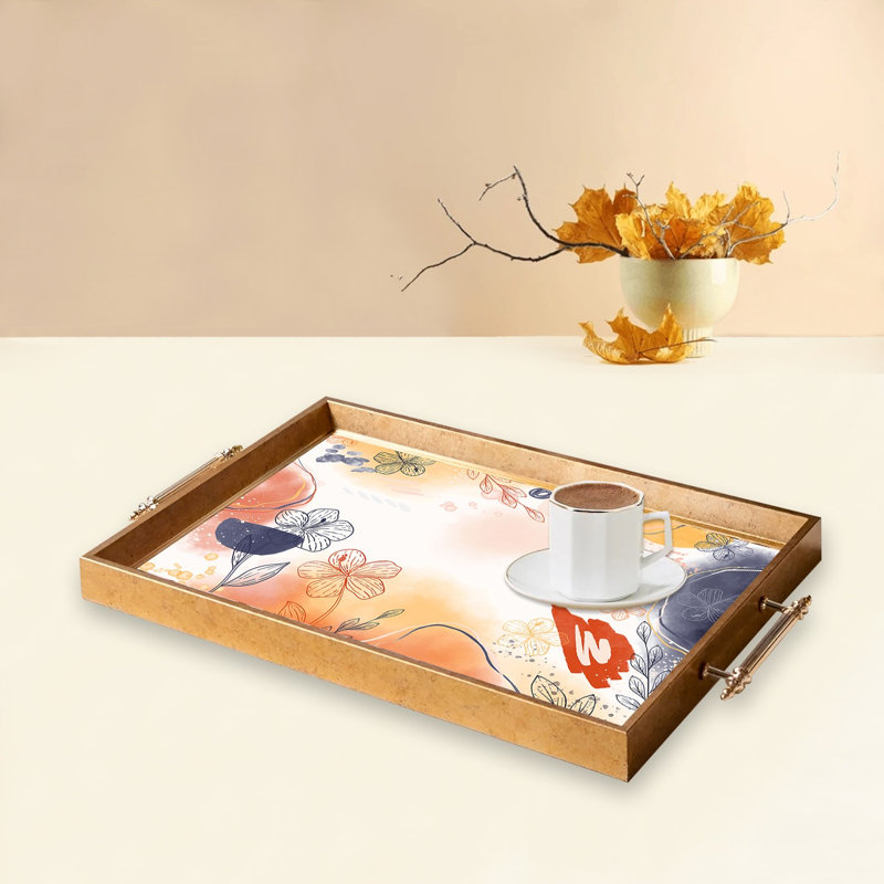 Elegant Glass Tray, 19.7 x 11.4 x 1.4 inches | 100% Durable Glass Construction | Easy to Clean with Damp Cloth | Ideal for Serving, Decorative Display, and Organizing | Stylish Addition to Home Décor
