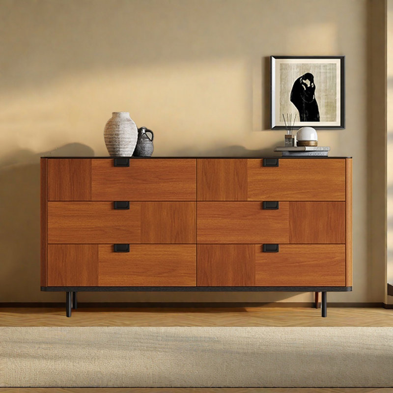 Buffet rétro en placage de bois moderne