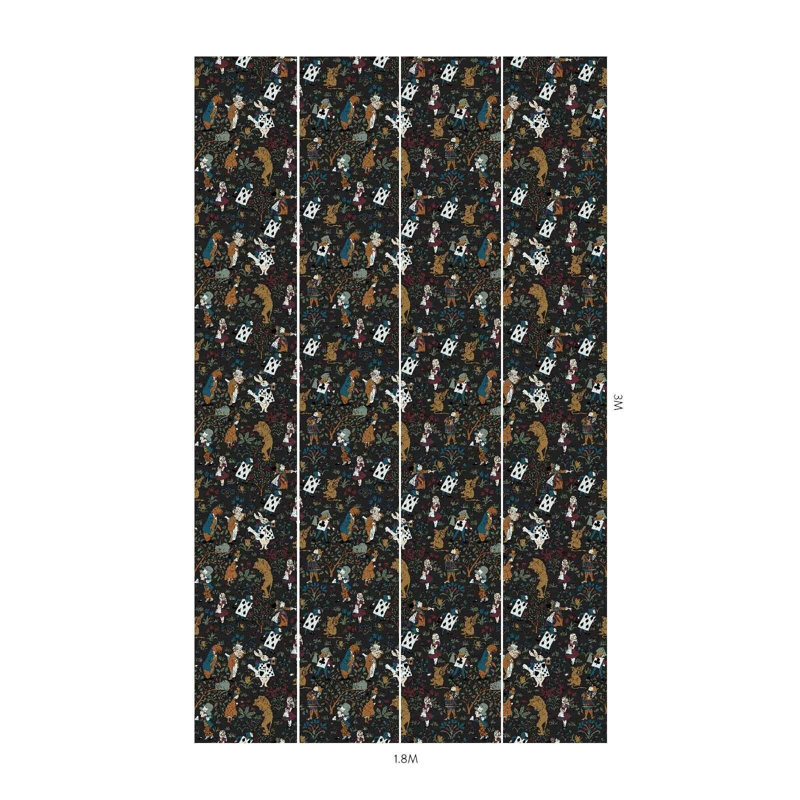 Alice in Wonderland Wallpaper, Noir