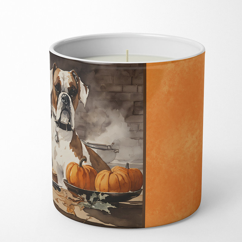 Bougie parfumée Pumpkin Pie avec support en céramique