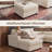 Abramson U-shaped Modular Corduroy Sectional Sofa With Storage Ottoman Beige-1460438338-1460438339