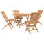 Solid Wood Patio Dining Set Table,