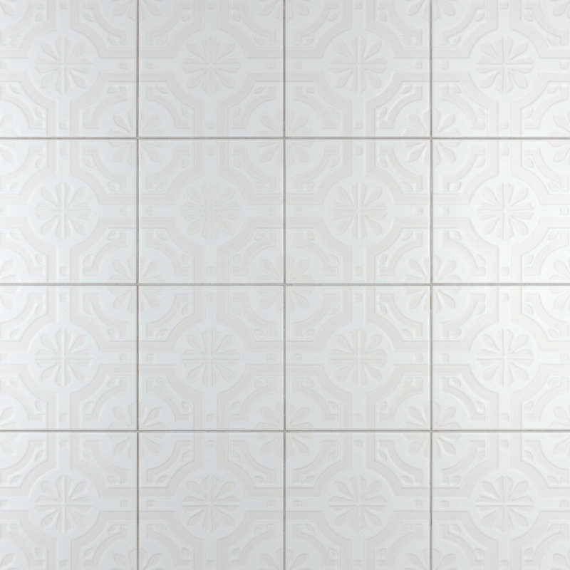 Triplex 7.75" x 7.75" Ceramic Patterned Wall Tile