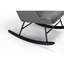Chaise berçante d'appoint pour chambre à coucher - unité centrale grise avec coussin supplémentaire, rehausse la détente