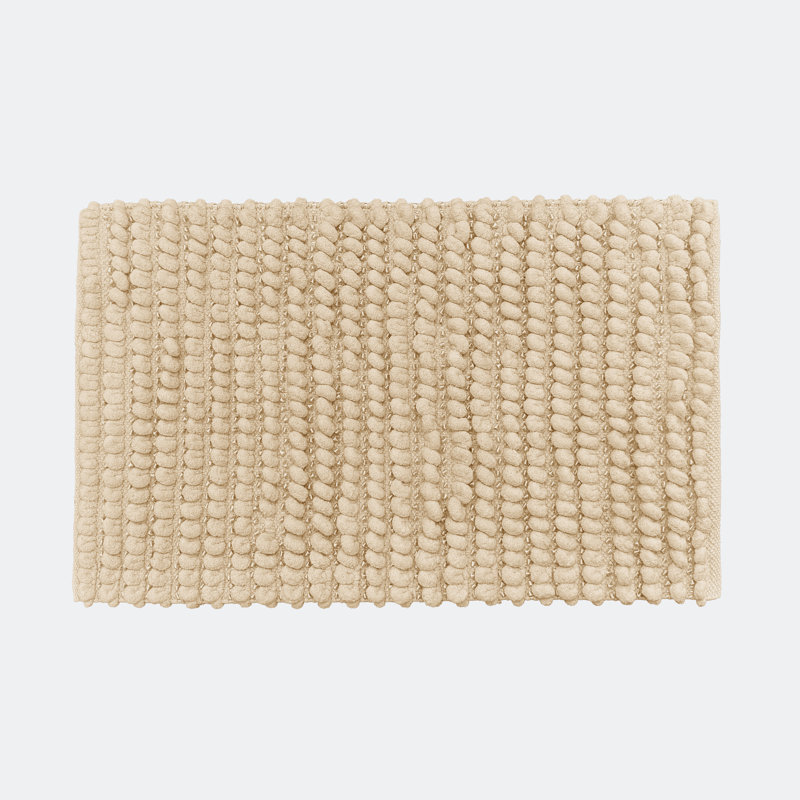 Moonya Rectangle Sparkle Bobble Bath Mat, Stone