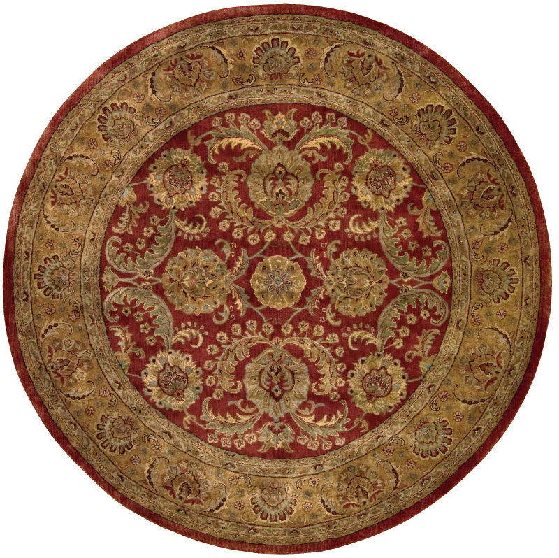 Bassham Wool Oriental Indoor Rug, Round 8'