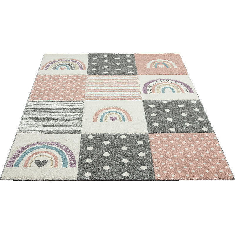 Houck Pink/Black/White Rug, Rectangle 120 x 170cm