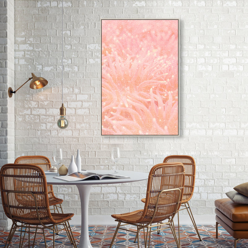 Deep Sea Flowers Print by Oliver Gal, 31"H x 21"W, Silver Floater Frame