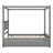 Patrise Full Size Wood Canopy Bed with two Drawers-1833699615