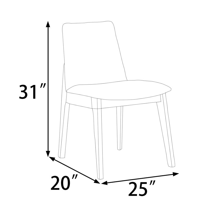Ensemble de 2 chaises d'appoint au fini noyer