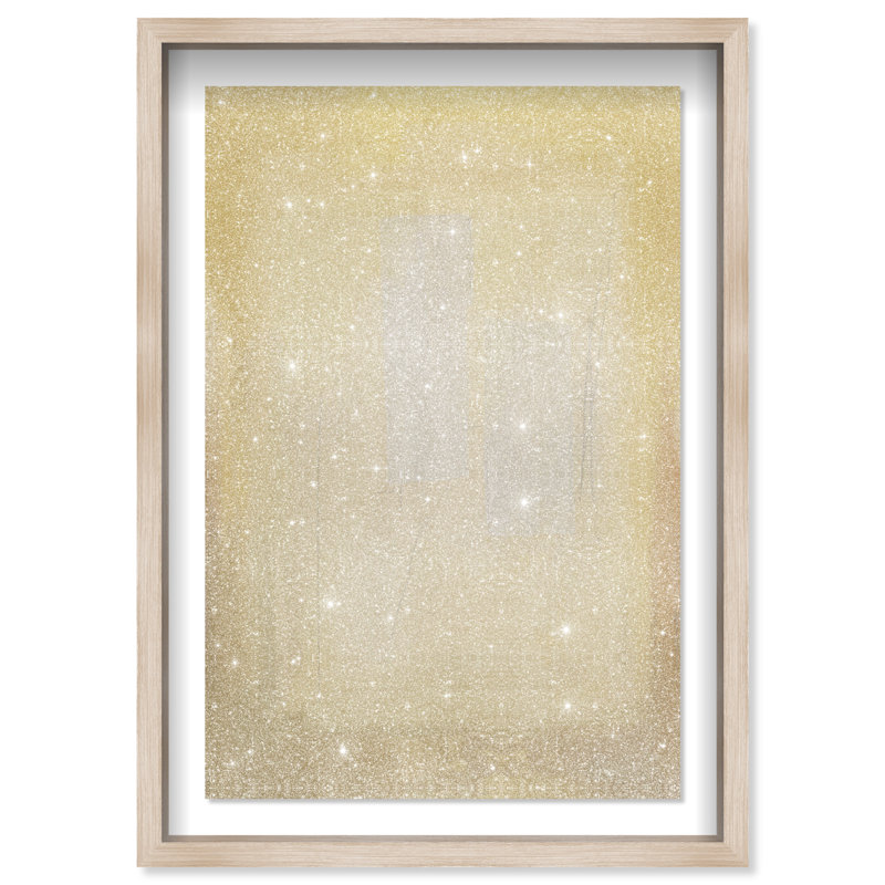 Golden Haze Framed Graphic Art, 16.5" H x 11.5" W, Natural Oak Shadowbox