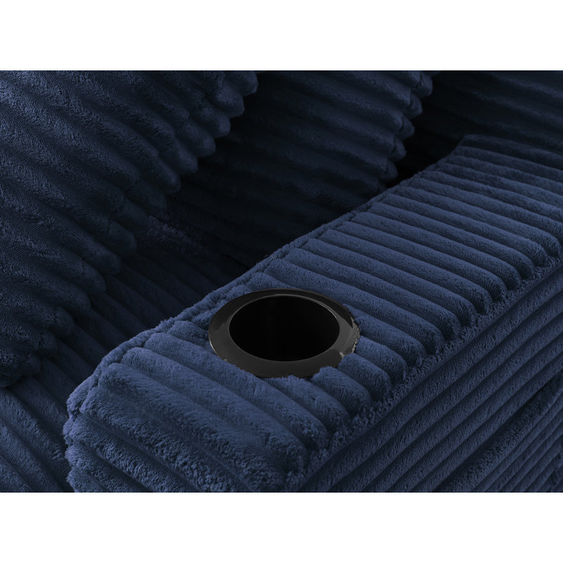 Méridienne double Corduroy, Bleu