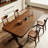 Solid wood rectangular dining table-176882272