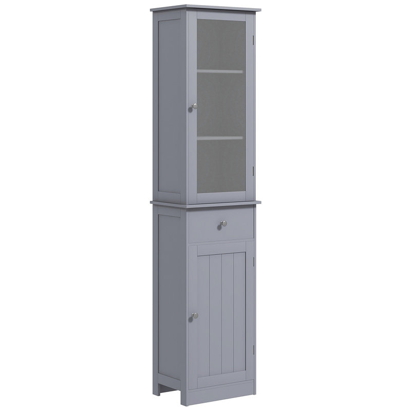 Versatile Narrow Bathroom Storage Cabinet With Multiple Compartments