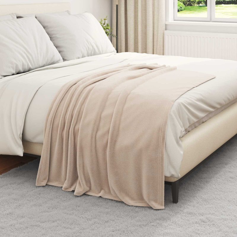 5-30 Throw Blanket, Beige, 150cm x 130cm