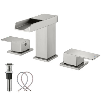 2-handle Bathroom Faucet with Drain Assembly