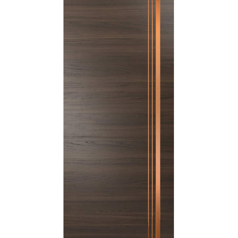 Porte pliante à panneaux en bois, Frêne chocolat, 36 po x 96 po