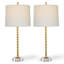  Ensemble de 2 lampes de table de table en cristal
