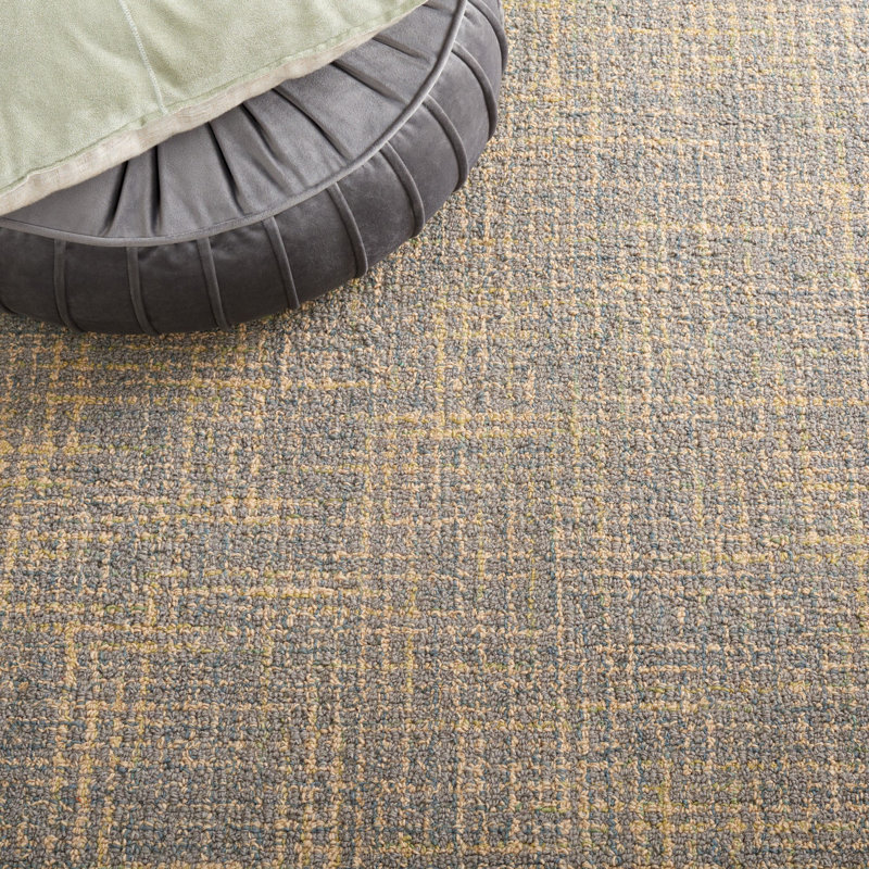 Tapis doré / gris en laine touffeté à la main Bartho, Rectangle 6 pi x 9 pi