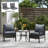 4 Piece Gray Patio Chair Cushion Set, UV Fade Resistant Seat and Backrest Replacement Pads
