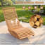 Chaise berçante en bois massif Colicia