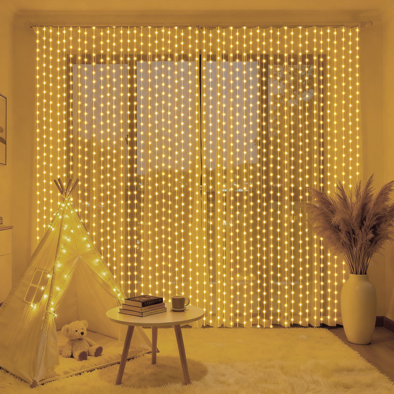 Guirlande de 10 lumières x 10 pi avec télécommande, 300 DEL, blanc chaud