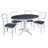 4 - Person Extendable Solid Wood Top Pedestal Dining Set-66449163-111463898