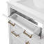 Ensemble de meuble-lavabo sur pied 24 po avec lavabo en céramique, ensemble de meuble-lavabo simple autoportant avec 3 tiroirs et cadre en bois massif-365322187