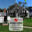 Double-Sided Reflective Boardwalk Address Sign with Name Rider on 62" Pole-88465556