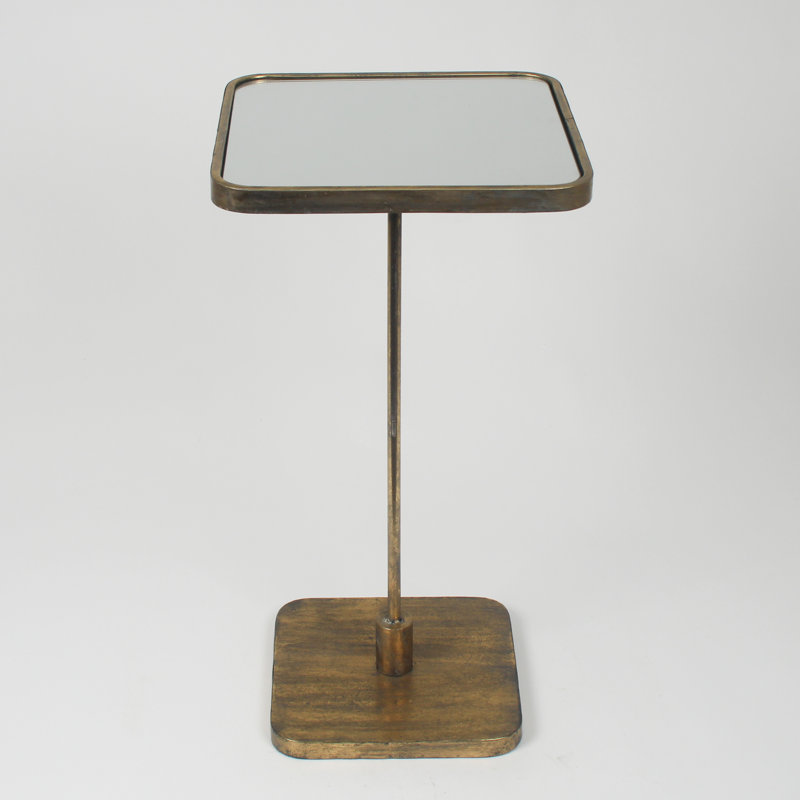 Holsworthy Glass Top Pedestal End Table