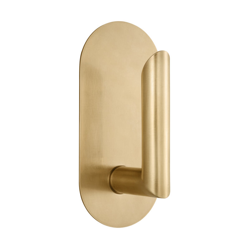 Kelly Wearstler Fielle Small 1-Light Sconce in Soft White, Hand Rubbed Antique Brass