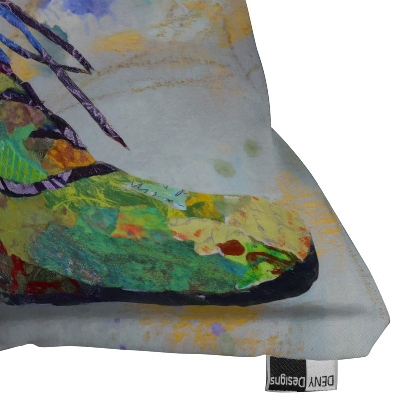 Green Witch Shoe Study Throw Pillow, 20" x 20"