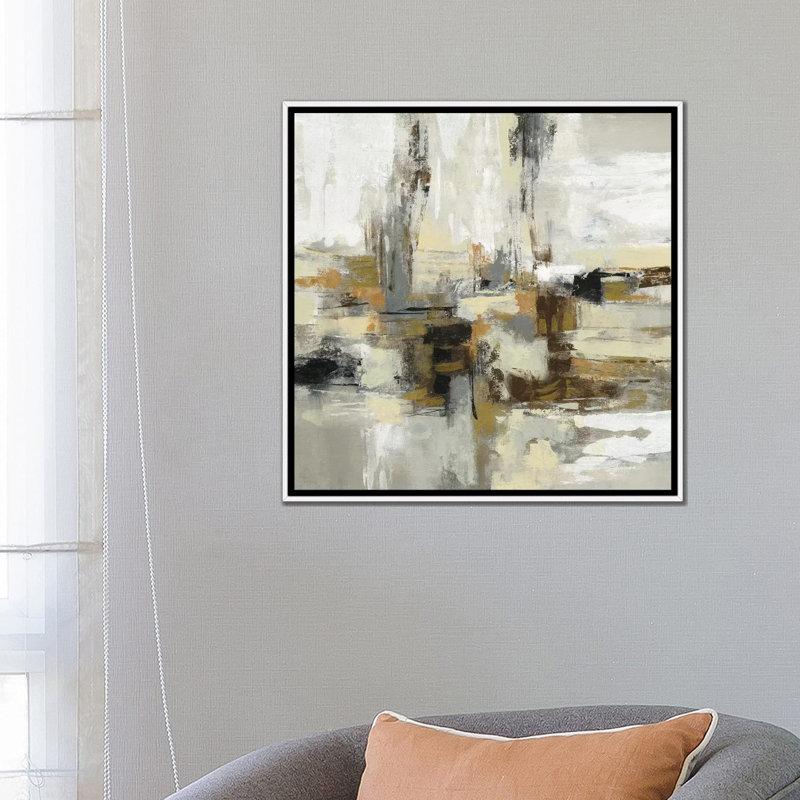 «Lava and Steam» par Silvia Vassileva - reproduction d'art, Pas de tapis, H 26 po x l 26 po x P 1,5 po, White Framed