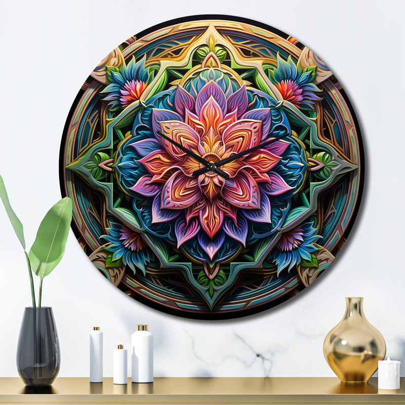 Ancienne horloge murale Mandala I, Grand