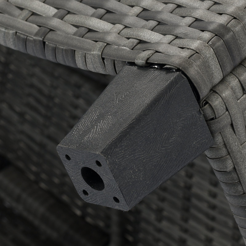 Ensemble modulaire incurvé moderne en acier et osier pour patio