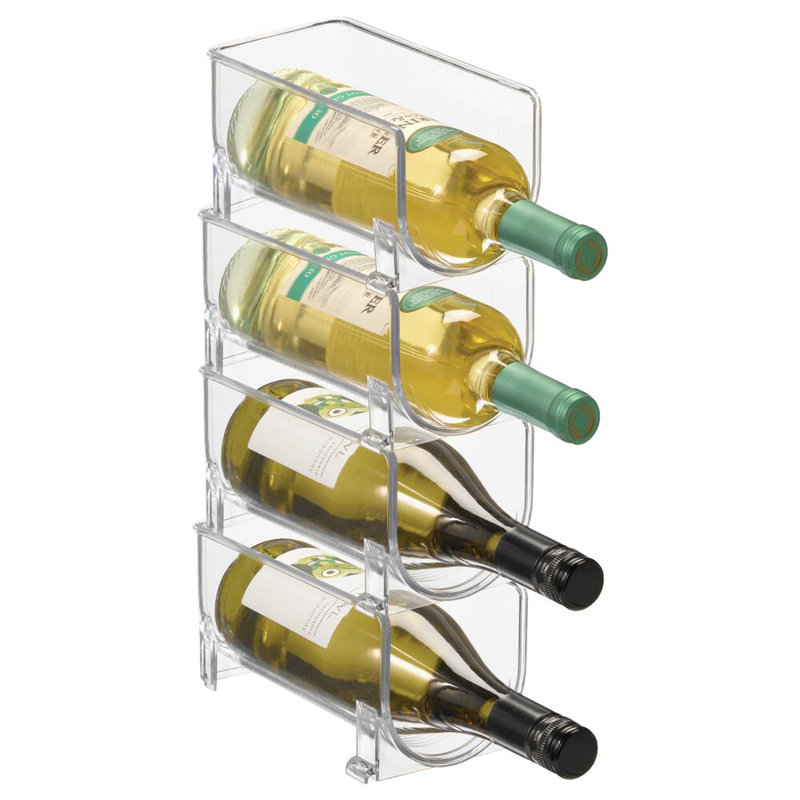 Porte-bouteilles empilable iDesign pour bouteilles d'eau ou de vin - Rangement pour boissons en bouteille dans le réfrigérateur, le garde-manger ou l'armoire