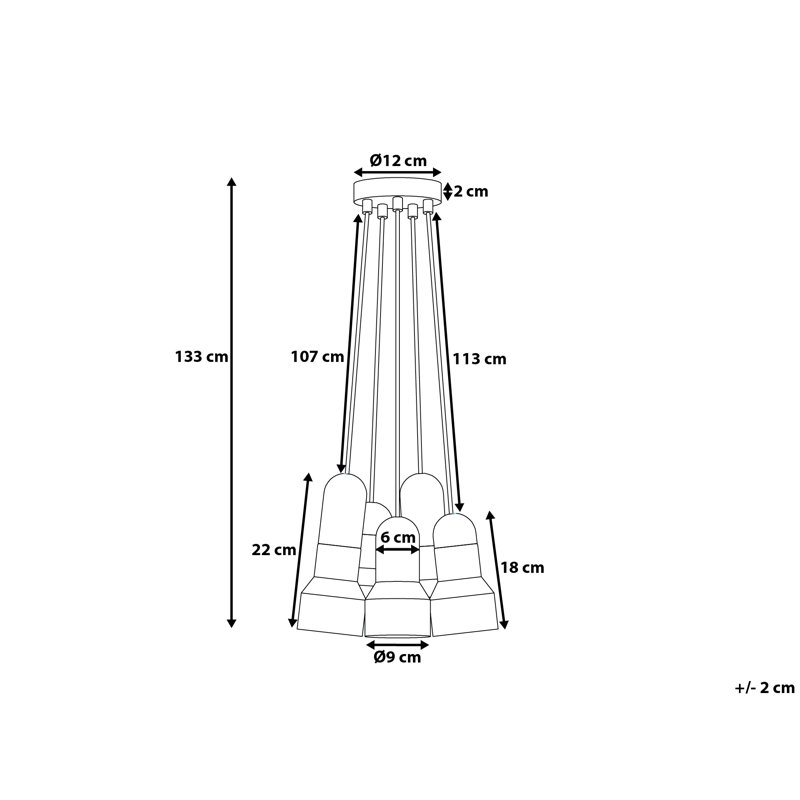 Apure 5 - Light Grey Cluster Pendant