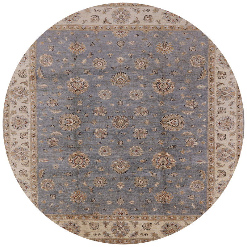 Tapis oriental bleu / beige Niklas, Rond 6 pi