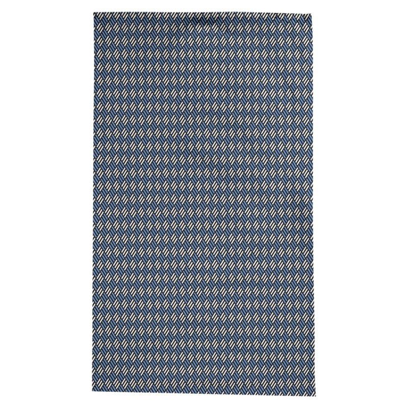 Nappe à carreaux à rayures Leffel, Noir / bleu