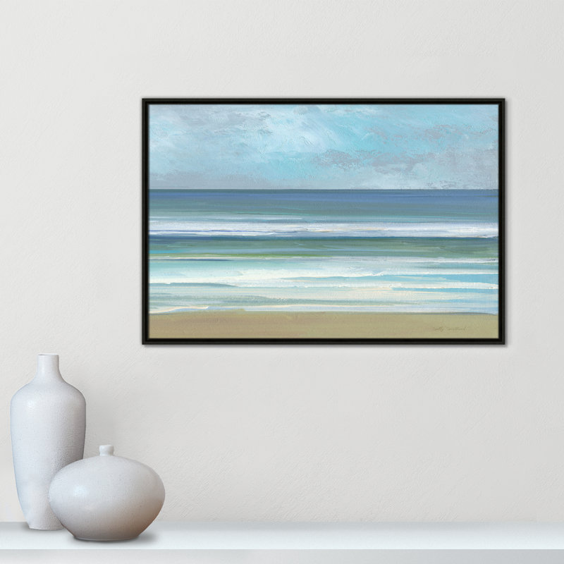 «Gentle Waves II» par Sally Swatland, H 25,5 po x l 37,5 po, Espresso