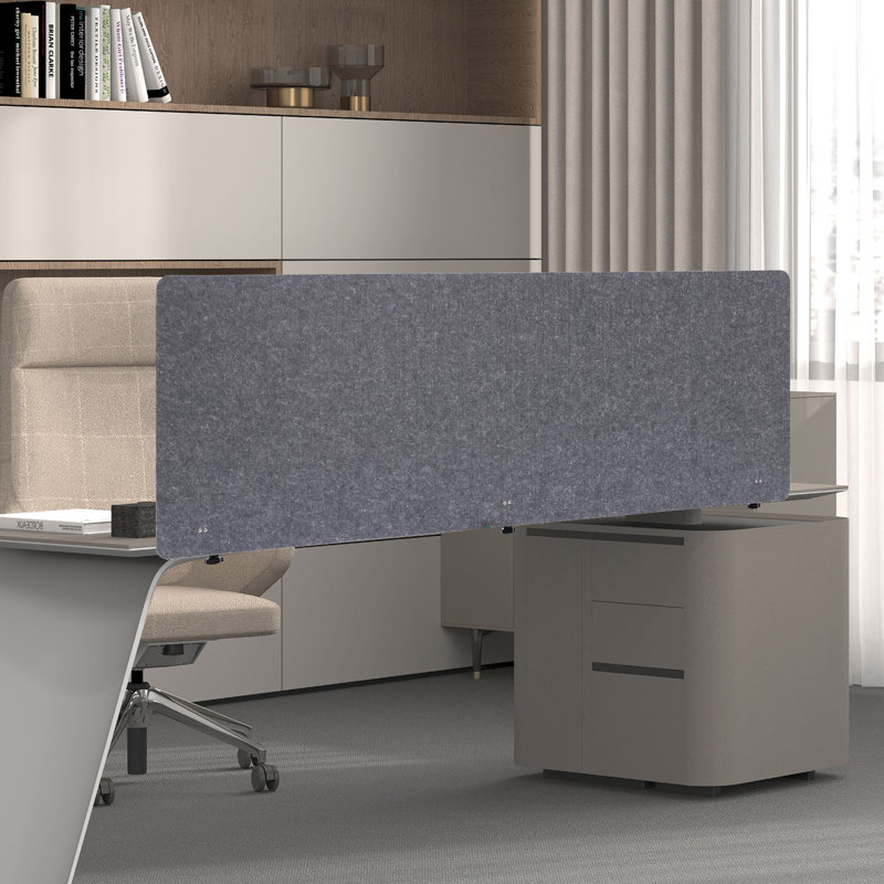 1 séparateur de bureau à panneau, Gris