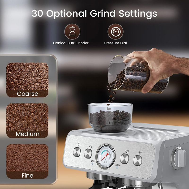 COWSAR Professional 20 Bar Espresso Machine with Milk Frother and Steam Wand, Coffee Maker for Latte, Cappuccino.