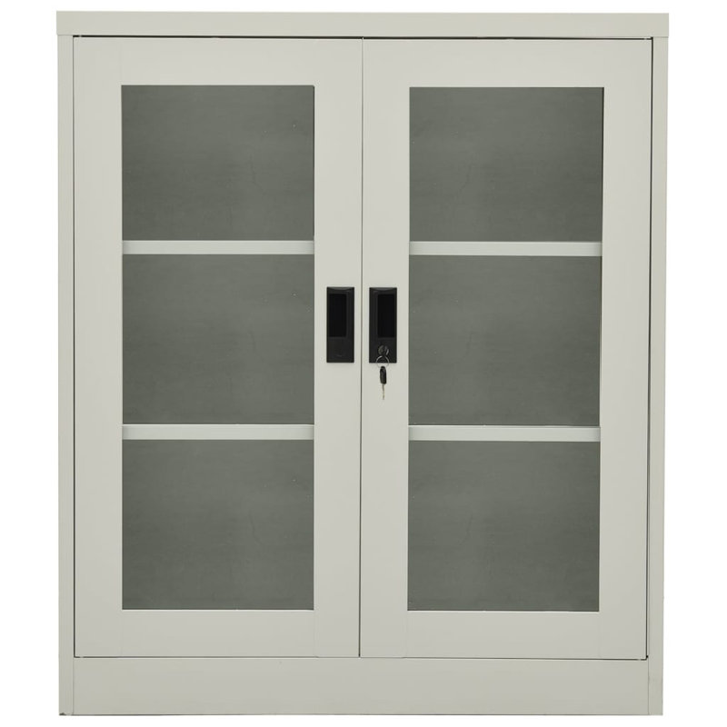 Armoire de bureau en acier, Gris, 35,4 po x 15,7 po x 35,4 po