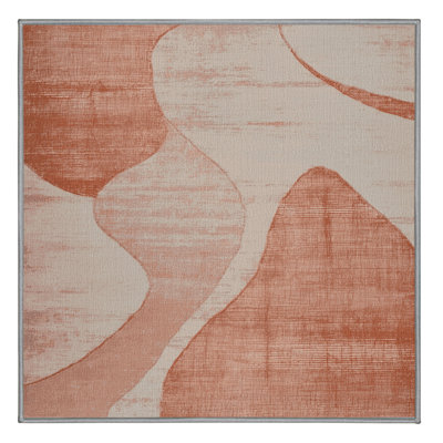 Tapis abstrait gris lavable à la machine